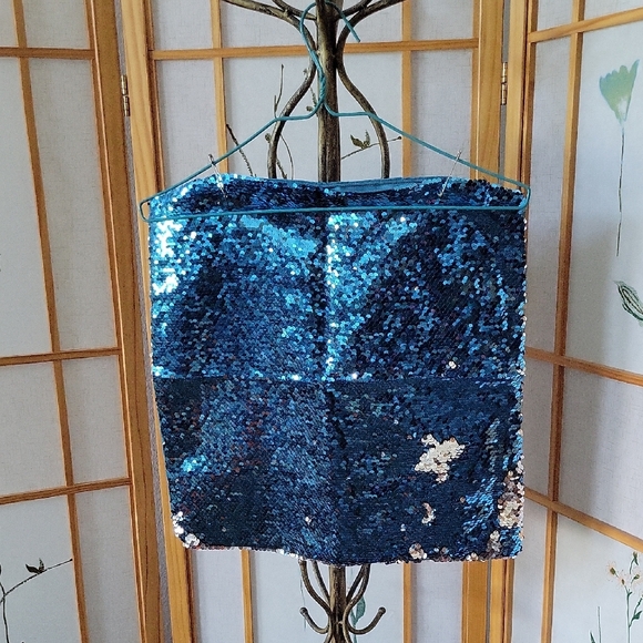 Royal Blue Sequin Pillow Sham - Picture 1 of 3